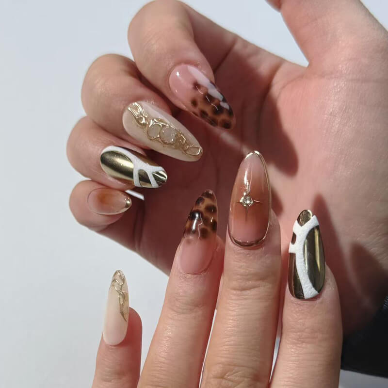 Marble Texture Press-on Nails - Sophisticated Nail Art