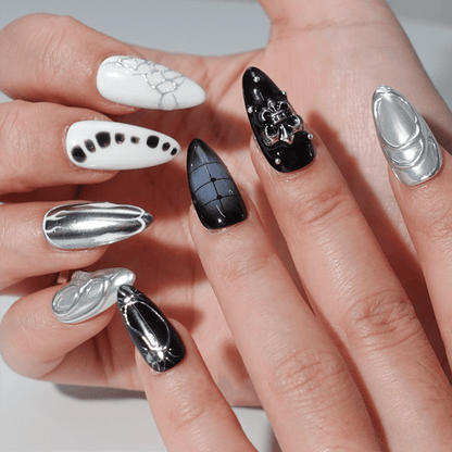 Artisanal Abstract Design Press-on Nails